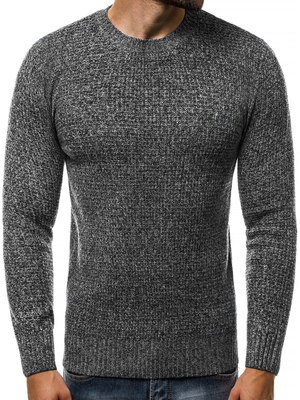 OZONEE HR/1803 Мъжки пуловер графитен