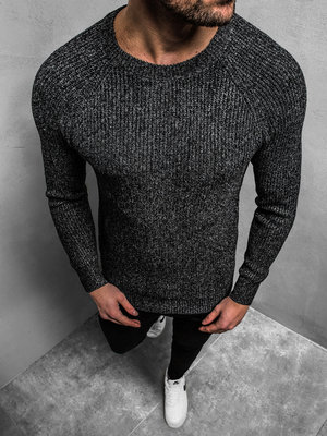 Мъжки пуловер черен OZONEE HR/1807Z