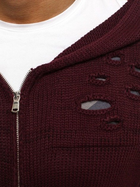 BREEZY B9029S Мъжки пуловер бордо
