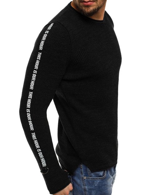 BREEZY B9042S Мъжки пуловер черен