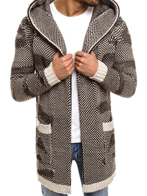 MADMEXT 2150/18 Мъжки пуловер сиво-кафяв