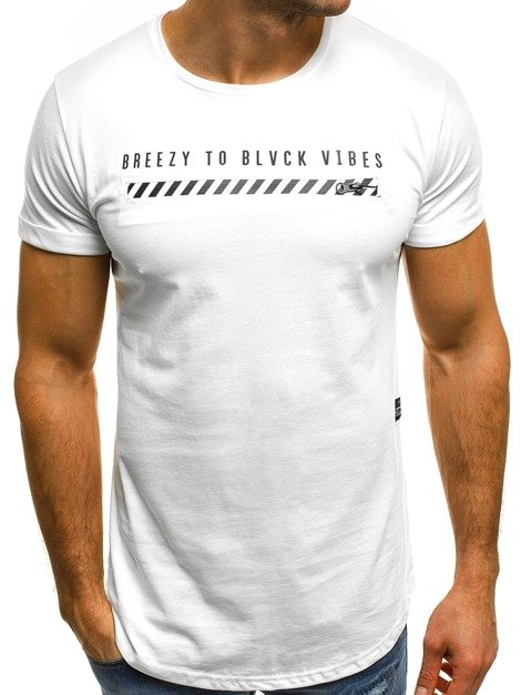 OZONEE B/181000  Мъжка тениска бяла