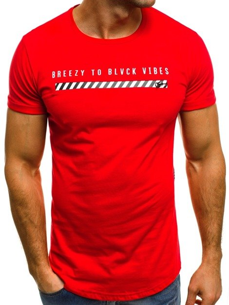 OZONEE B/181000  Мъжка тениска червена