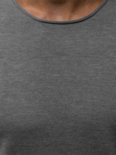 OZONEE B/2097 Мъжки пуловер сив