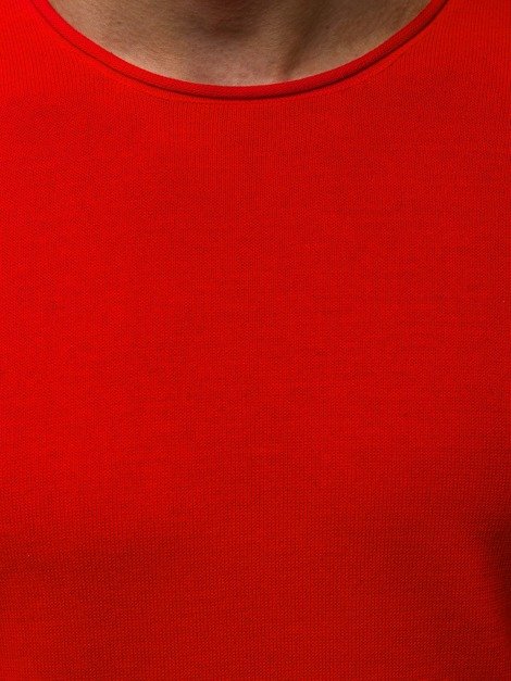 OZONEE B/2097 Мъжки пуловер червен