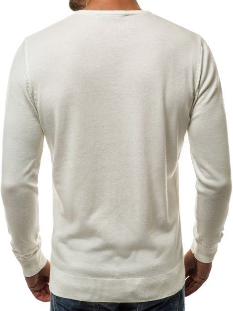 OZONEE B/2390 Мъжки пуловер екрю