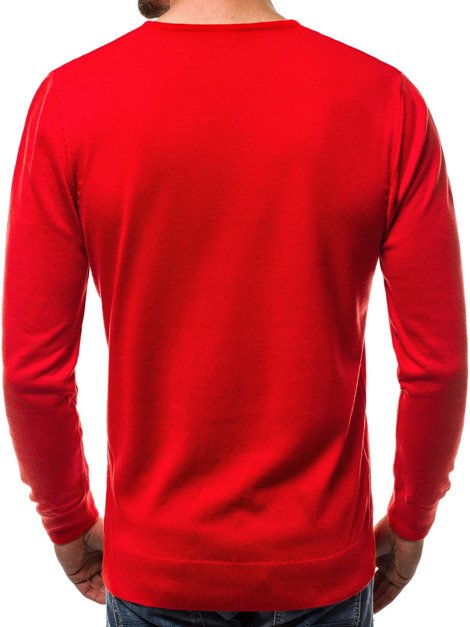 OZONEE B/2390 Мъжки пуловер червен