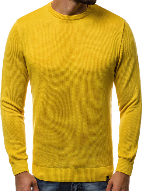 OZONEE B/2433 Мъжки пуловер жълт
