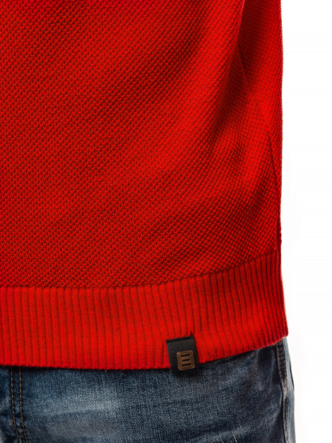 OZONEE B/2433 Мъжки пуловер червен