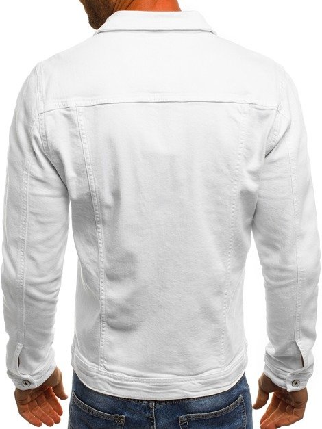 OZONEE B/5002X Мъжко джинсово яке бяло