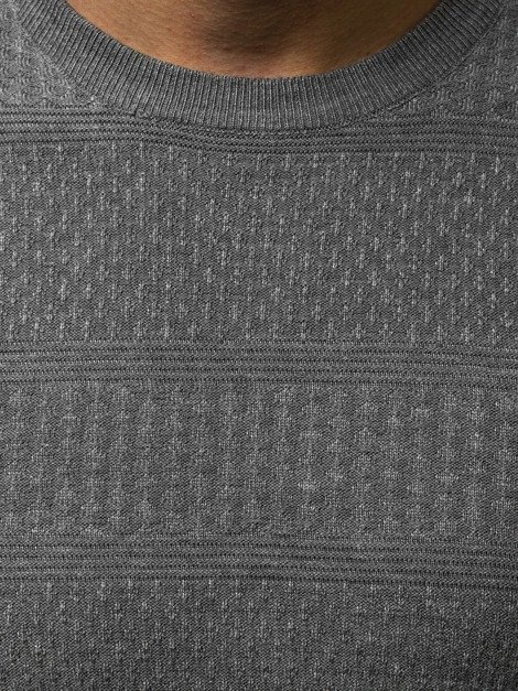 OZONEE BL/M5632 Мъжки пуловер сив