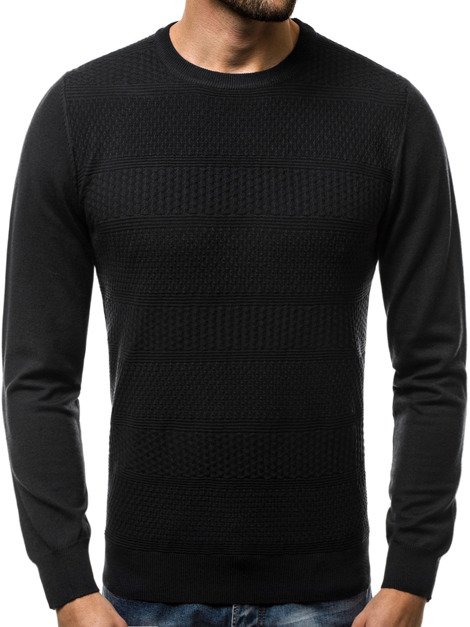 OZONEE BL/M5632 Мъжки пуловер черен