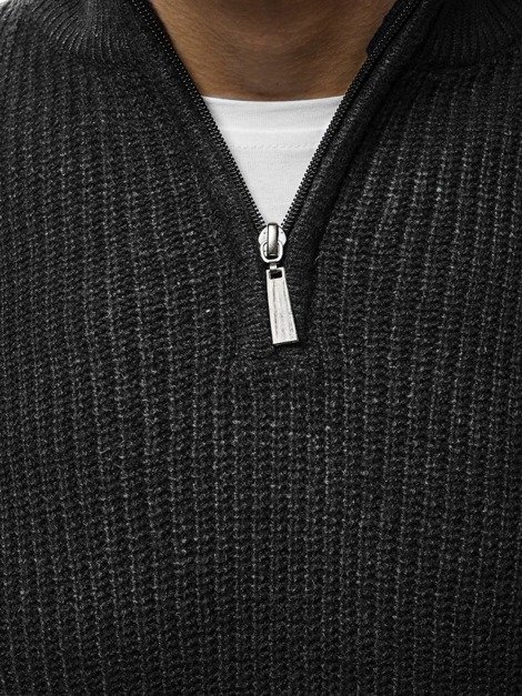 OZONEE HR/1811 Мъжки пуловер черен