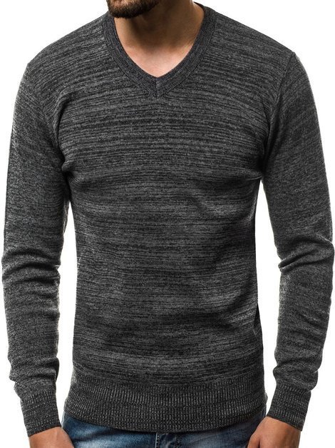 OZONEE HR/1816 Мъжки пуловер графитен