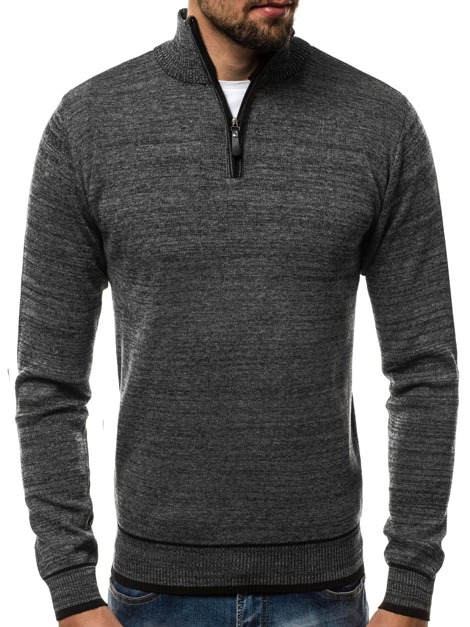 OZONEE HR/1859H Мъжки пуловер графитен