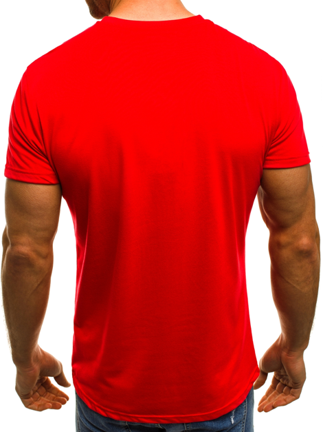 OZONEE JS/SS241 Мъжка тениска червена