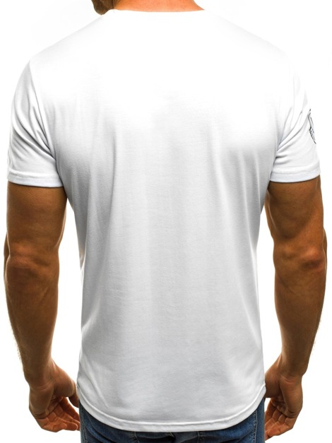 OZONEE JS/SS357 Мъжка тениска бяла