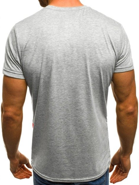 OZONEE JS/SS505 Мъжка тениска сива