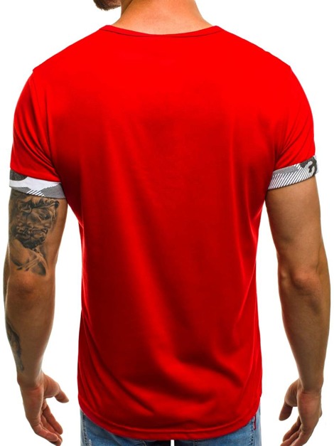 OZONEE JS/SS538 Мъжка тениска червена