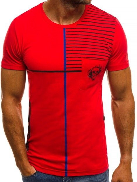 OZONEE MECH/2096 Мъжка тениска червена