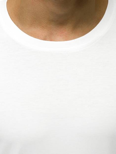 Мъжка блуза с дълъг ръкав бял OZONEE JS/CX01