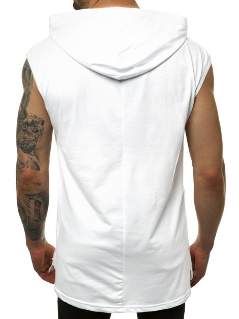 Мъжка тениска без ръкав бяла OZONEE MACH/M1152