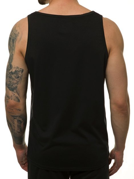 Мъжка тениска без ръкав черна OZONEE JS/SS11036