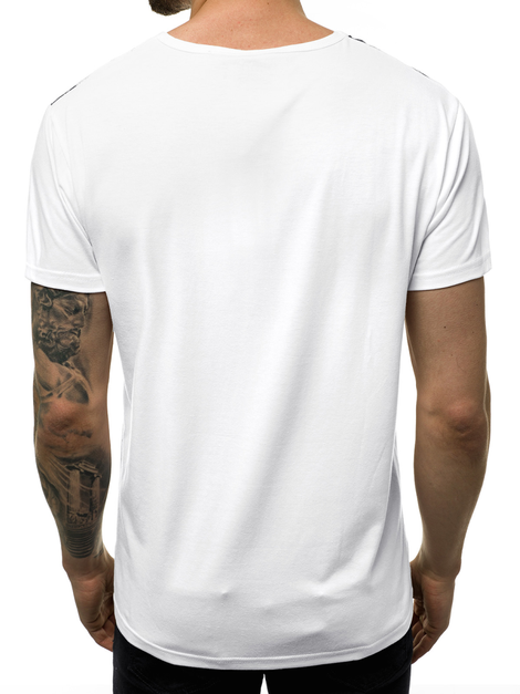 Мъжка тениска бял OZONEE JS/KS2015