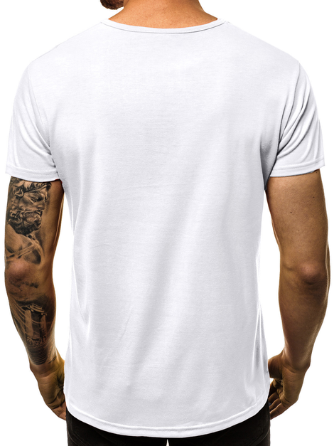 Мъжка тениска бял OZONEE JS/KS2028