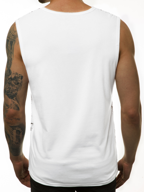 Мъжка тениска бяла OZONEE JS/SS11028