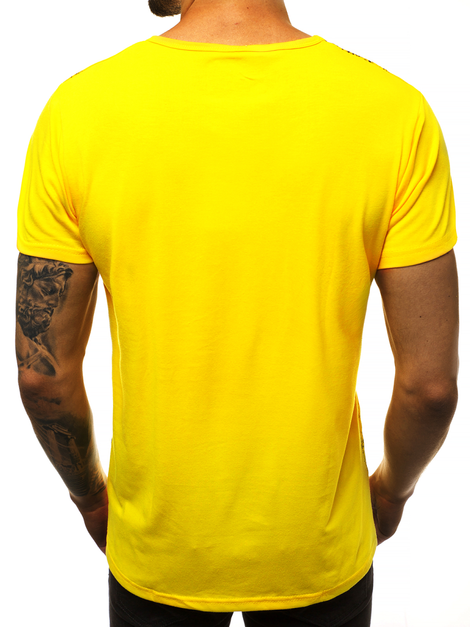 Мъжка тениска жълт OZONEE JS/KS2013