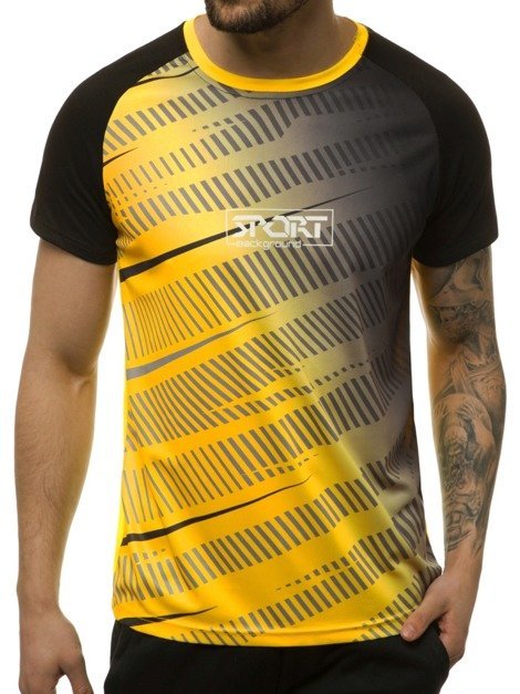 Мъжка тениска жълта OZONEE JS/KS2060