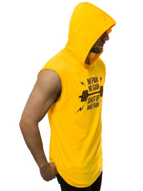 Мъжка тениска жълта OZONEE MACH/M1216