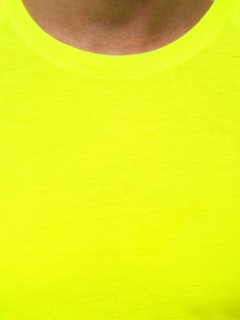 Мъжка тениска жълта-неон OZONEE O/1256XZ