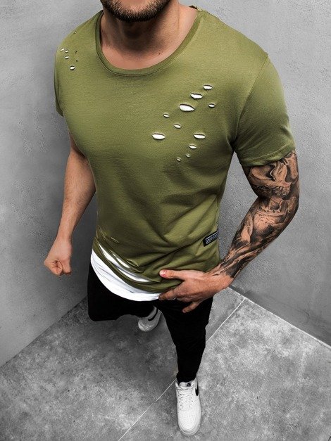 Мъжка тениска зелена OZONEE O/1115Z