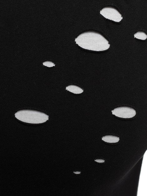 Мъжка тениска черно-бяла OZONEE O/1115