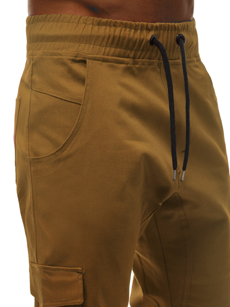 Мъжки панталони JOGGER камел OZONEE A/404