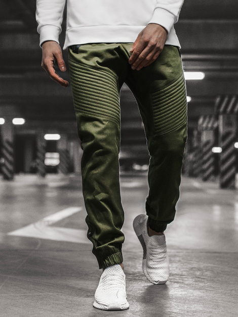 Мъжки панталони Чино JOGER зелени OZONEE A/0952