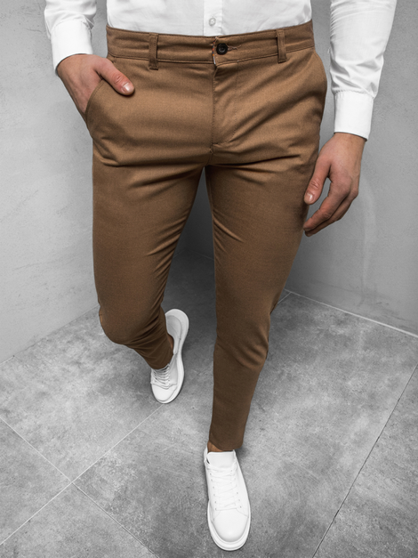 Мъжки панталони камел OZONEE DJ/5502