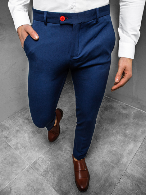 Мъжки панталони синьо OZONEE DJ/5511