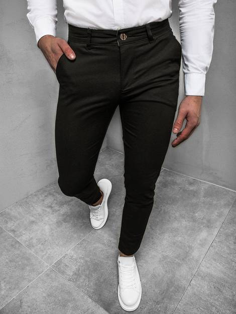 Мъжки панталони черни OZONEE DJ/5504