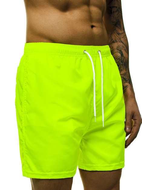 Мъжки плувни шорти жълт-неон OZONEE ST019-2