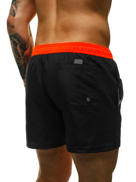Мъжки плувни шорти черно и оранжево OZONEE ST004-8