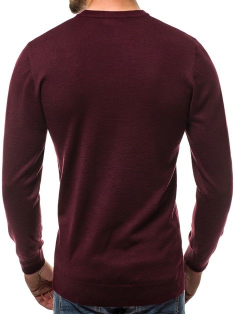 Мъжки пуловер бордо OZONEE BL/M010