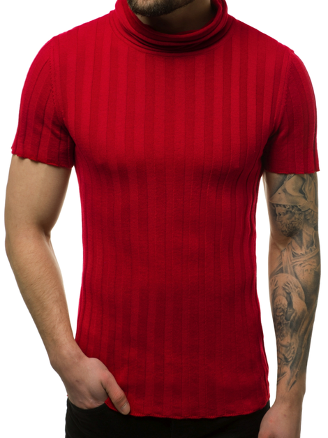 Мъжки пуловер бордо OZONEE L/2294