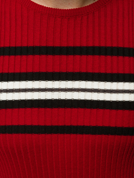 Мъжки пуловер бордо OZONEE L/2296
