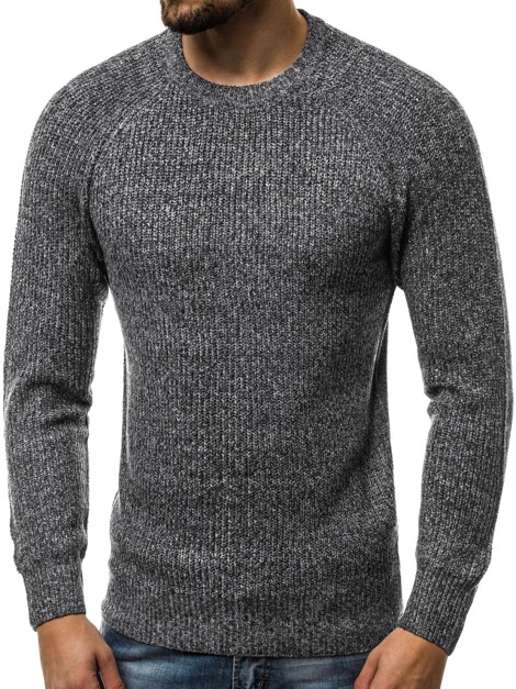 Мъжки пуловер графитен OZONEE HR/1807