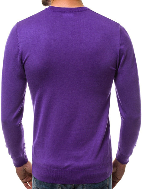 Мъжки пуловер лилав OZONEE BL/M041