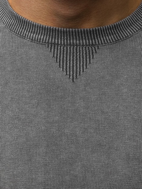 Мъжки пуловер сив OZONEE BL/M023