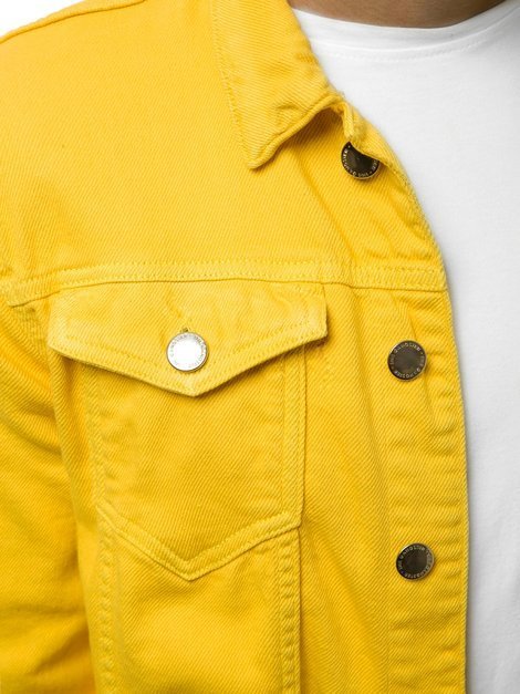 Мъжко джинсово яке жълта OZONEE G/620